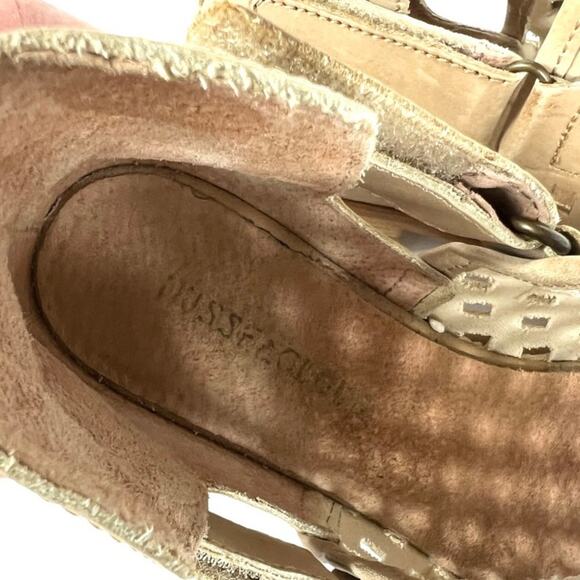 Anthro Musse & Cloud Caila Taupe Cutout Western Flat Ankle Booties Sz 38 / 7.5 - Picture 7 of 10